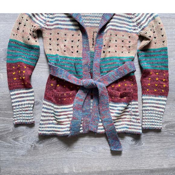 Multicolor Hooded Cardigan Sweater - Picture 3 of 9